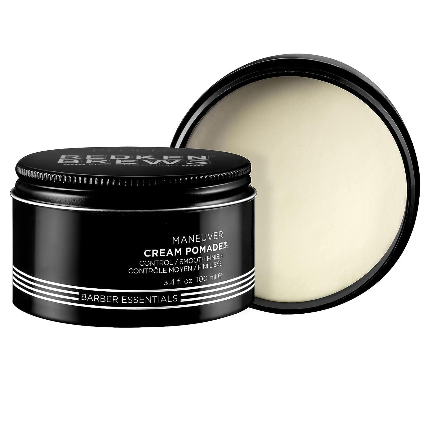 HotRedken Brews Cream Pomade For Men - Provides Medium Hold With Natural and Smooth Finish With Low Shine, For All Hair Types