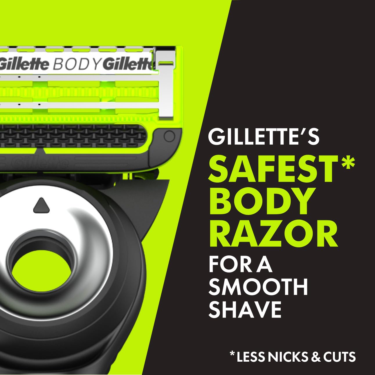 HotGillette Labs Body + Intimate Razor For Men, Handle + 4 Blade Refills, Travel Cover