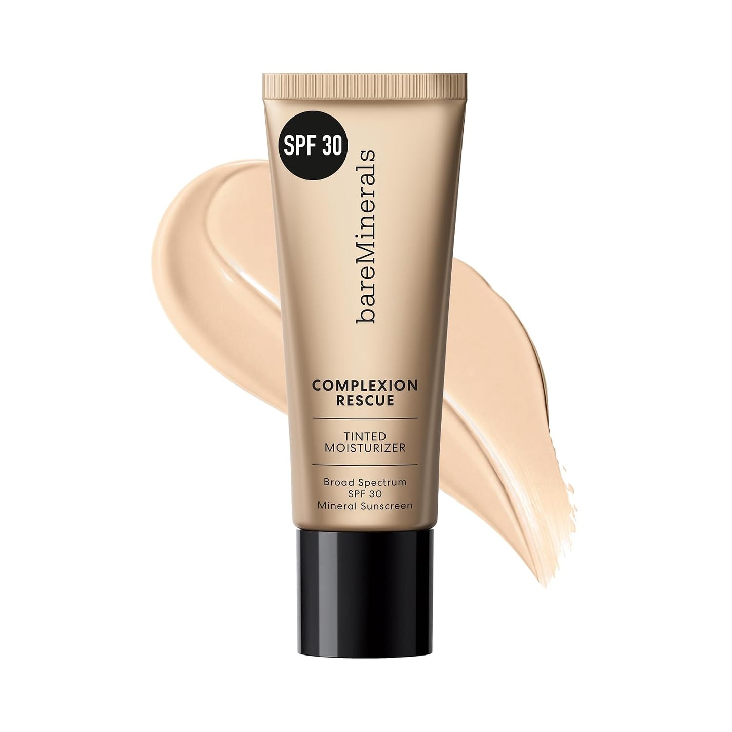 HotbareMinerals Complexion Rescue Tinted Moisturizer with SPF 30, Hydrating Tinted Mineral Sunscreen with Hyaluronic Acid, Sheer-to-Light Coverage, Multi-tasking, Skincare Infused Makeup
