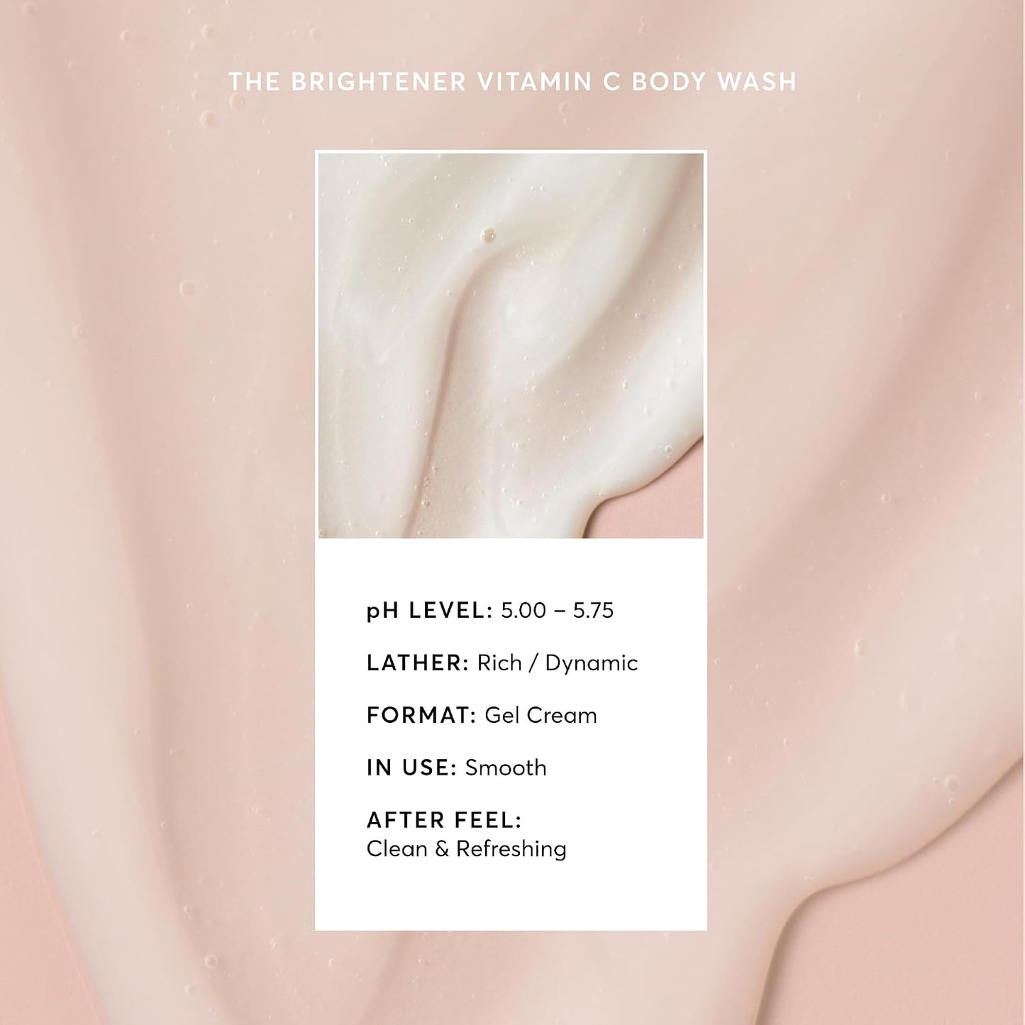 HotNaturium The Brightener Vitamin C Body Wash, Gentle Cleanser for Smoother-Looking Skin, Removes Dirt, Oil & Other Impurities, 16.9 oz