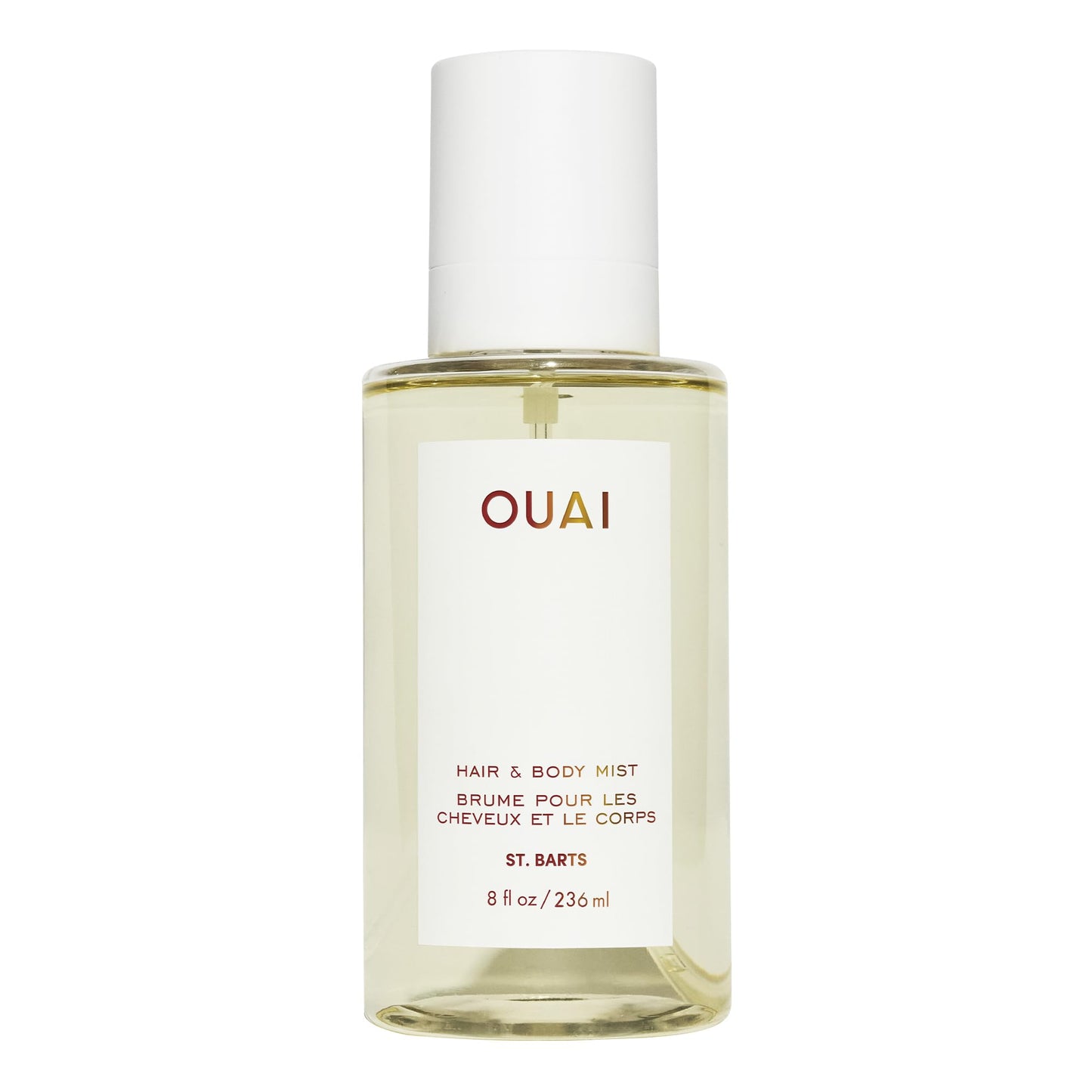 Hot OUAI St. Barts Hair and Body Mist - Tropical-Scented Hair Perfume and Body Spray - Notes of Dragonfruit, Orange Blossom, Tuberose & Musk (8 Fl Oz)