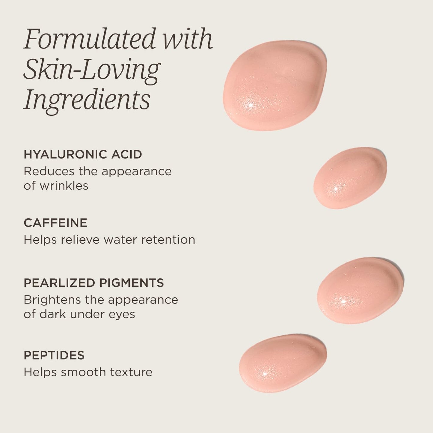 HotColleen Rothschild Illuminating Tinted Eye Cream - Instant Brightening Under Anti Dark Circles Treatment with Hyaluronic Acid, Caffeine & Peptides