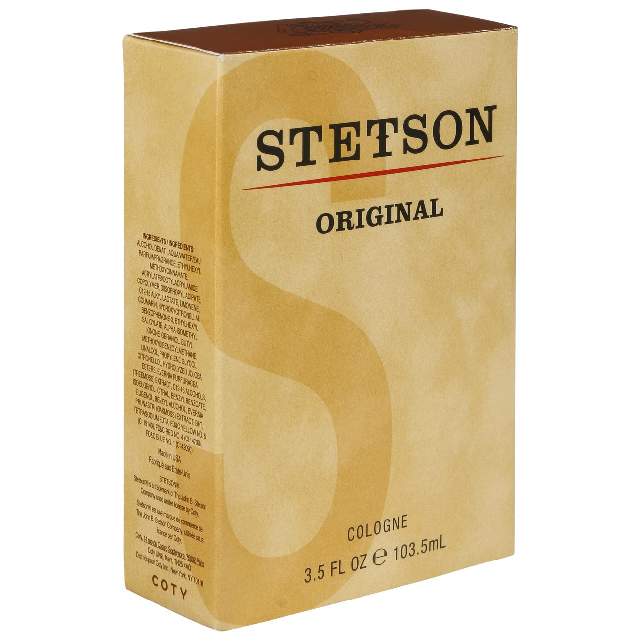 Hot Stetson Original Cologne Eau de Toilet Men Golden One Size