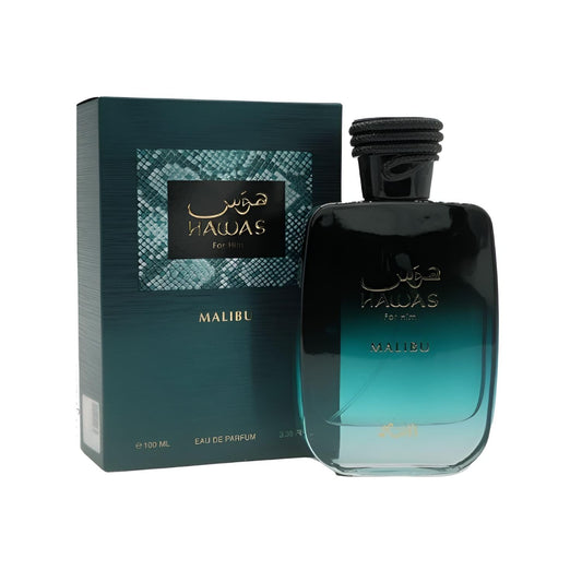 Hot RASASI Hawas Malibu | Fruity, Amber, Musky, Woody - Eau de Parfum Spray Long-Lasting Fragrance for Men, 3.38 Ounce / 100 ml