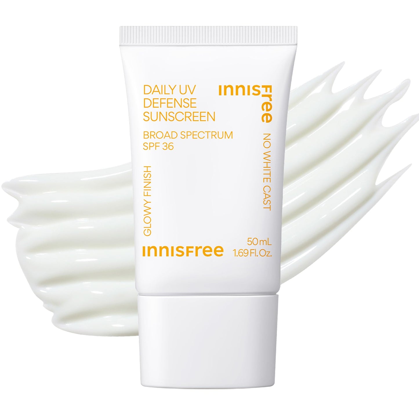 Hotinnisfree Daily UV Defense SPF 50+ PA++++ Korean Face & Body Sunscreen, Broad Spectrum, Invisible Finish, No White Cast, Lightweight, Hydrating