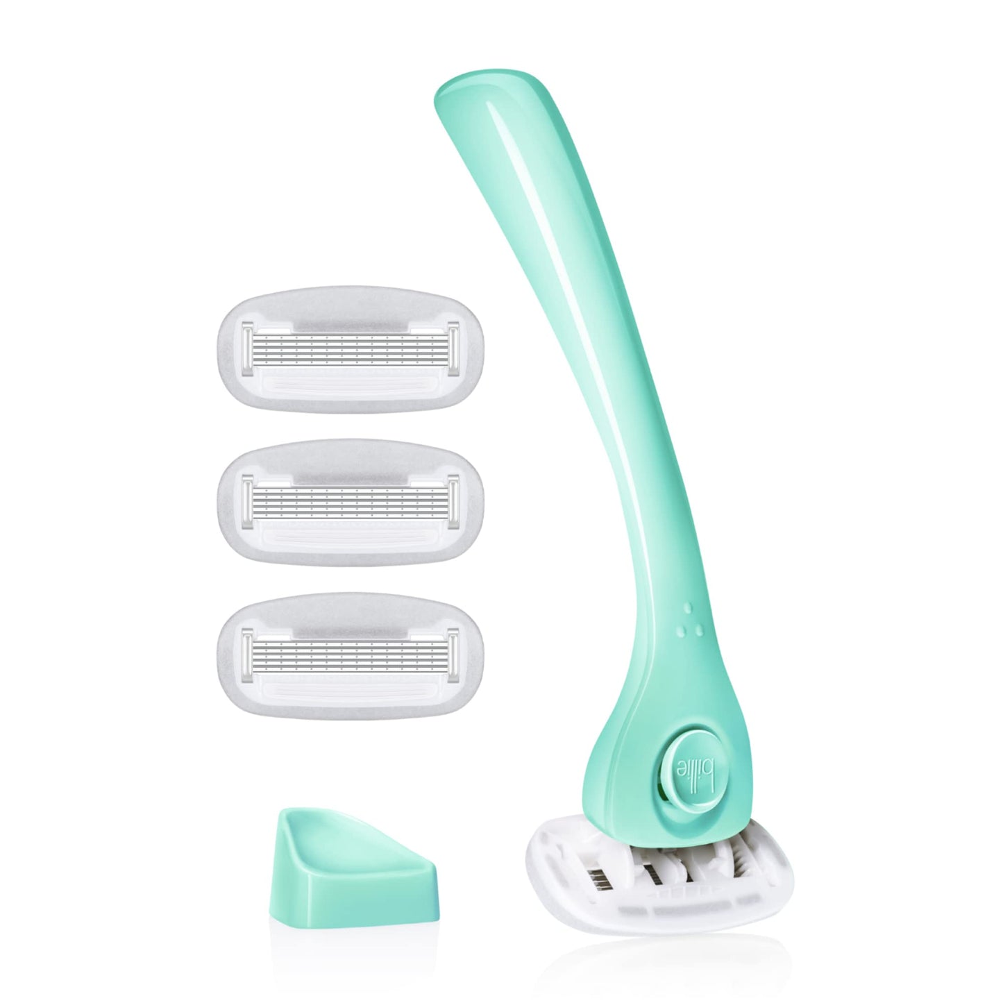 HotBillie Razors for Women Shave Kit – Women’s Razor + 4 x 5-Blade Razor Refills + Magnetic Holder – Cool Blue