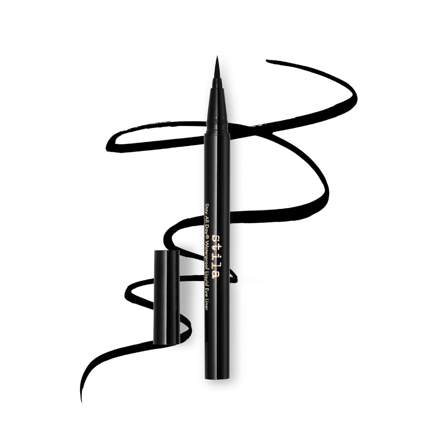 Hotstila Waterproof Liquid Eye Liner, Stay All Day Makeup with Fine Brush Tip Lasting Satin Finish, Smudge-Proof & Transfer-Resistant