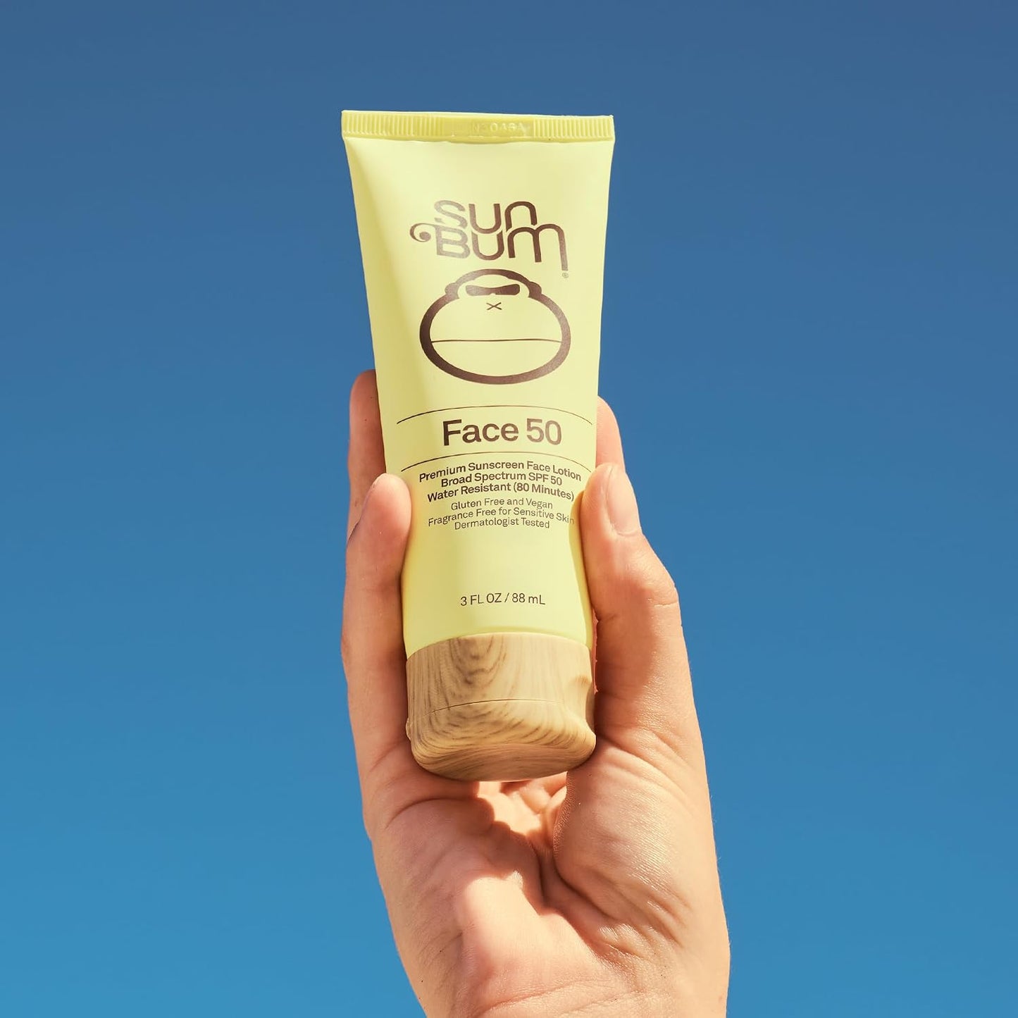 HotSun Bum Original SPF 50 Sunscreen Face Lotion - Broad Spectrum Moisturizing Facial Sunscreen with Vitamin E - Travel Size - 3 oz