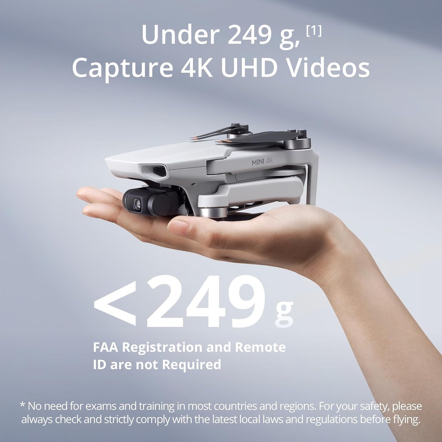 HotDJI Mini 4K, Drone with 4K UHD Camera for Adults, Under 249 g, 3-Axis Gimbal Stabilization, 10km Video Transmission, Auto Return, Wind Resistance, 1 Battery for 31-Min Max Flight Time | 4k/30fps Video, 3-Axis Gimbal, 4× Digital Zoom, O2 10 Km Transmiss