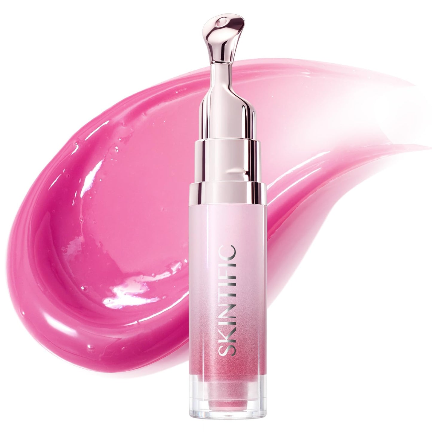 HotSKINTIFIC Brightening Lip Serum, Hydrating & Plumping (00 Clear) | Tinted Lip Gloss with Peptide, Moisturizing Lip Balm with Polypeptides & Squalane for Glossy Sheer, Smooth Lips