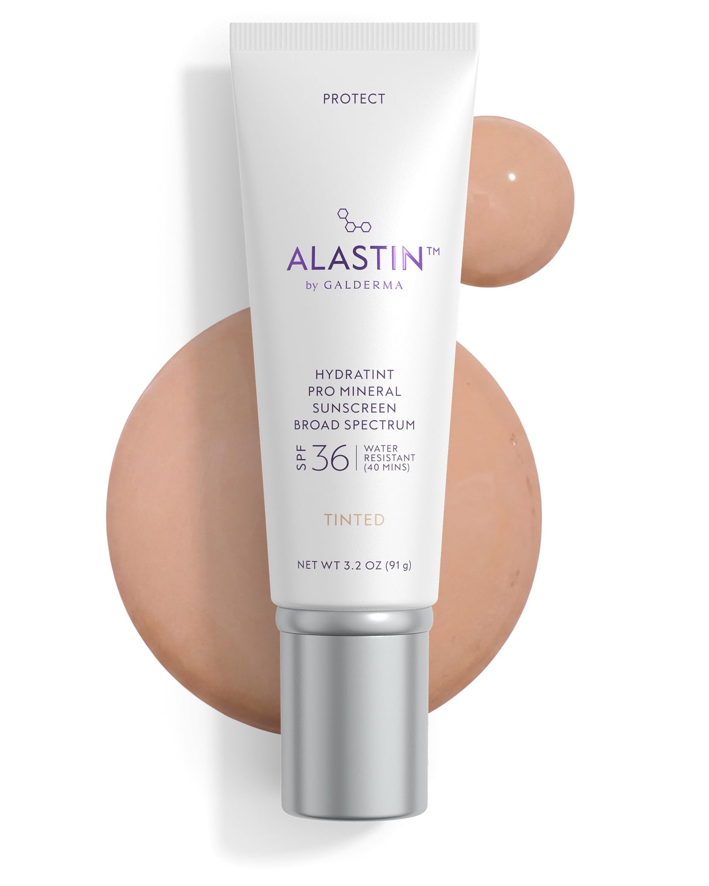 HotALASTIN Skincare HydraTint Pro Mineral Tinted Sunscreen SPF 36 (3.2 oz) | 2-in-1 Daily Sunblock Moisturizer for Ultimate Protection and an Even Glow on Face & Neck, Fragrance-Free, Water Resistant