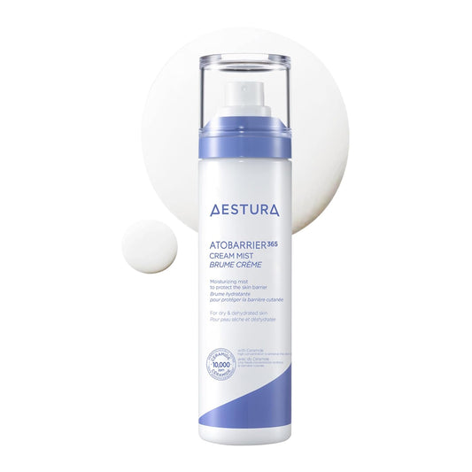 HotAESTURA ATOBARRIER365 Cream Mist with 10,000ppm Ceramides | Moisture Barrier Support, Ultra-Fine Moisturizing Mist, Suitable for Dry Skin | Korean Skin Care, 120ML / 4.06 fl.oz.