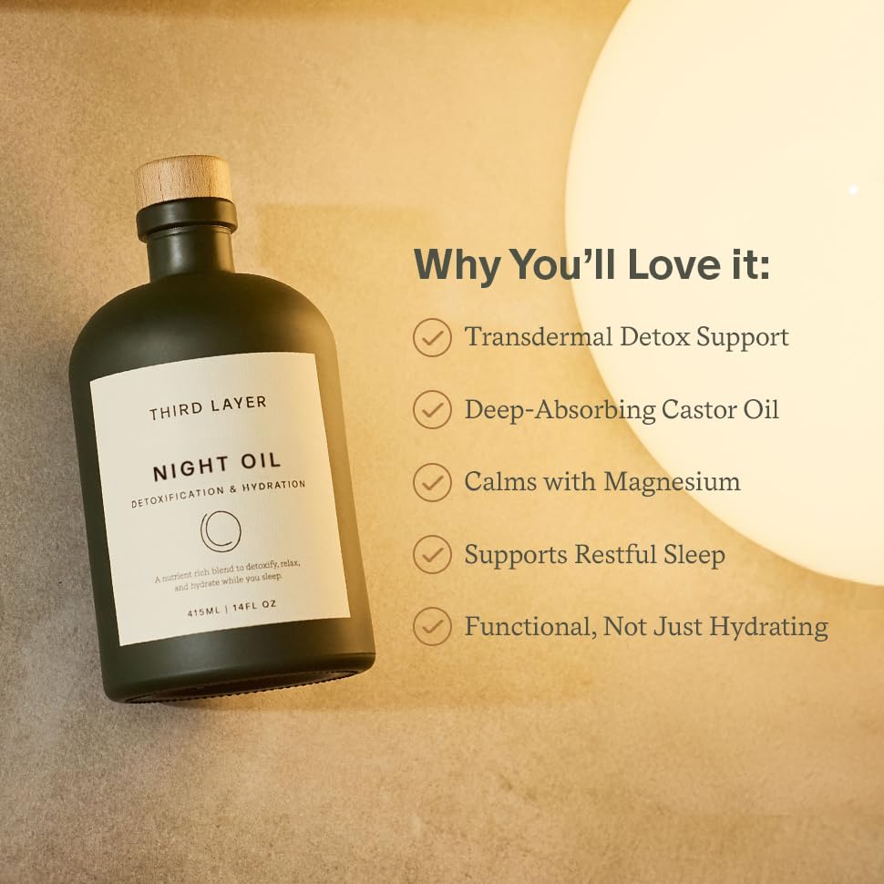 HotCastor Oil Body Oil, 100% Organic, Cold-Pressed, 14 fl oz | Hexane-free, with magnesium & frankincense, for skin hydration & evening self-care