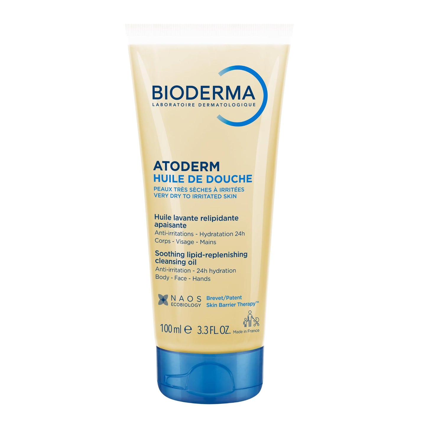 HotBioderma Atoderm Shower Oil, Cleansing Oil For Face & Body, Nourishing Cleansing Oil For Dry to Atopic Sensitive Skin For Softer & Smooth Skin For Your Whole Family