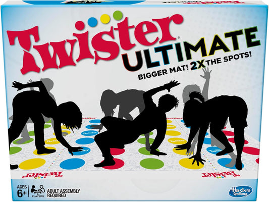 HotHasbro Gaming Twister Ultimate: Bigger Mat, More Colored Spots, Family, Kids Party Game Age 6+; Compatible with Alexa (Amazon Exclusive)
