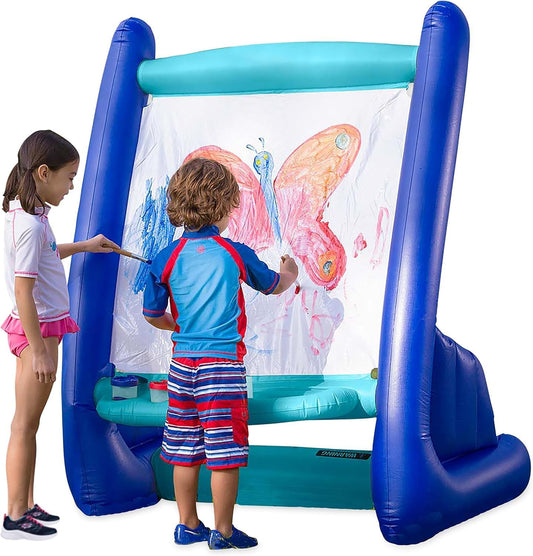 Hot Hearthsong Inflatable Kids Art Easel, Outdoor & Indoor Paint Station, Creative Coloring, Drawing and Painting Art Easel for Kids and Toddlers, Ideal for Arts & Crafts Fun
