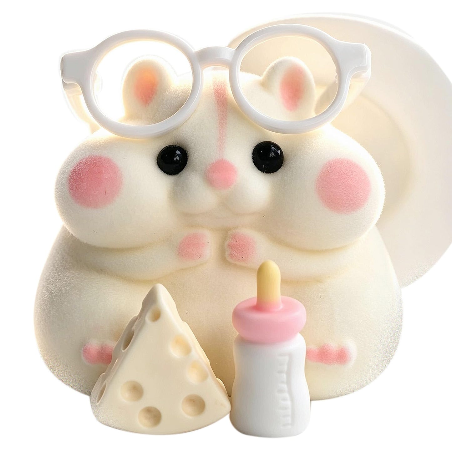 HotHandmade Taba Squishy Hamster Toy, Cute Squishy Hamster Fidget Toy, Realistic Hamster Toy, Soft Silicone Mochi Furry Toy, Stress Relief Gift for Adults & Kids, Sensory Anxiety Plushie (Pink)