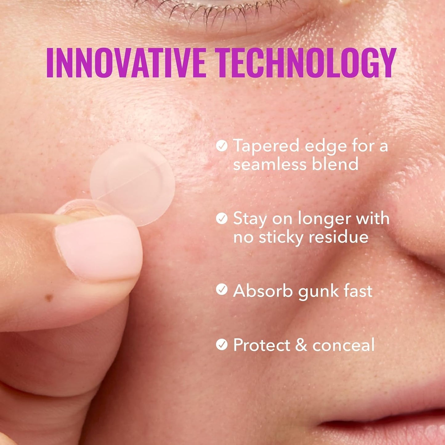 HotGood Molecules Pimple Patches for Face, 100 Pack – Ultra-Thin Hydrocolloid Patches, Invisible Under Makeup, Conceals Blemishes, Blackheads & Zits, Suitable for Acne-Prone Skin