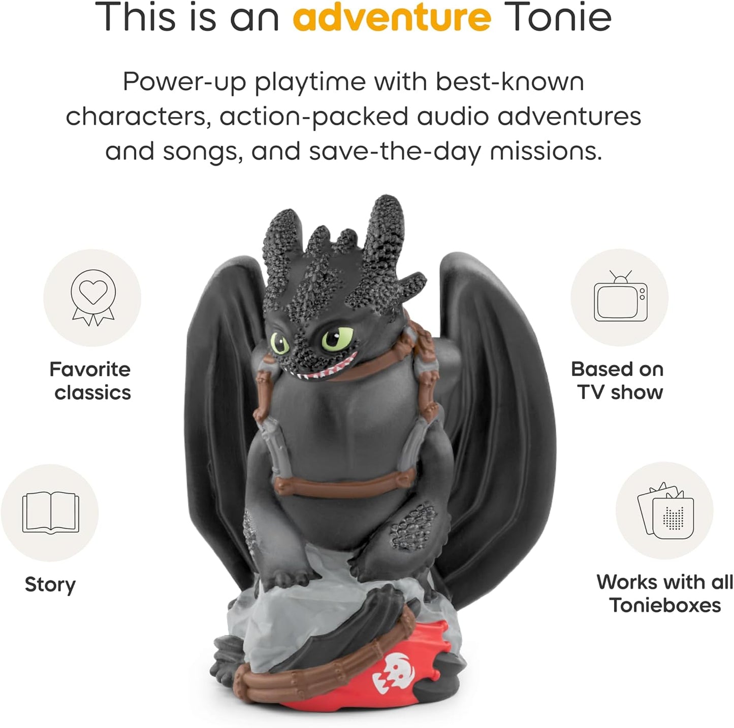 HotTonies Toothless Audio Toy Figurine from How to Train Your Dragon
