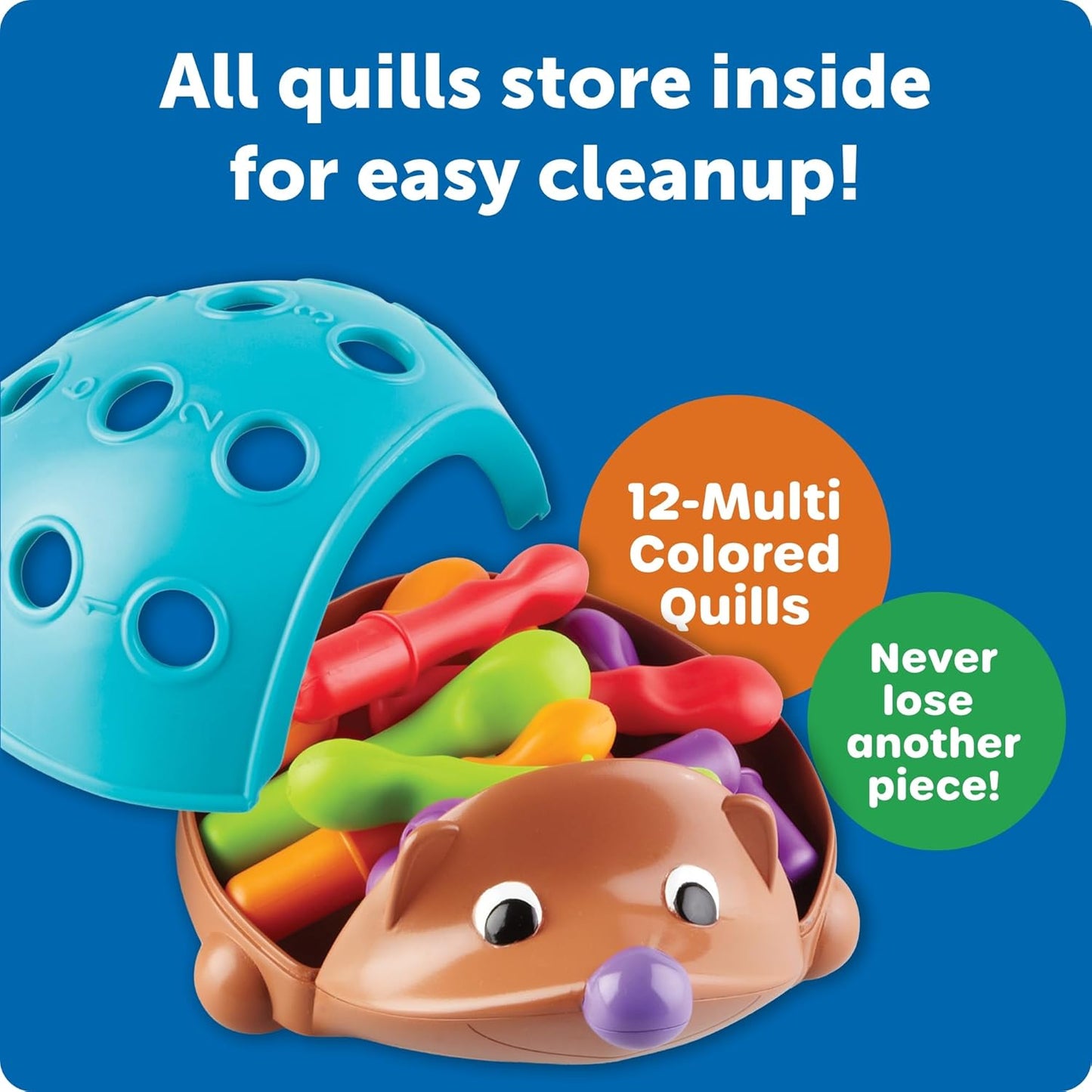 HotLearning Resources Spike The Fine Motor Hedgehog - Toddler Montessori Toys, Stacking Shape, Gifts For Boys And Girls, Sorting And Matching Skill Activities, Educational Games, Kindergarten