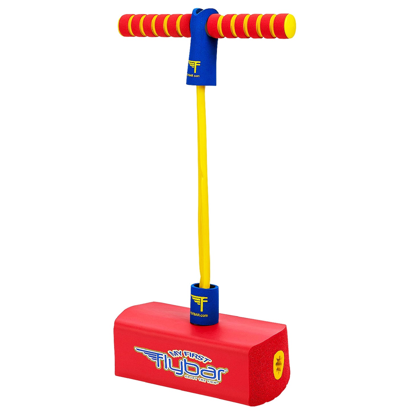HotFlybar My First Foam Pogo Jumper for Kids Fun and Safe Pogo Stick, Durable Foam and Bungee Jumper for Ages 3 and up Toddler Toys, Supports up to 250lbs (Blue)