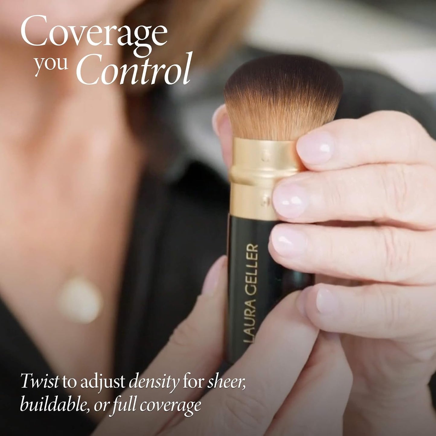 HotLAURA GELLER NEW YORK Cosmetic Professional Makeup Brushes - Cruelty-Free - 01 Retractable Airbrush Kabuki Brush