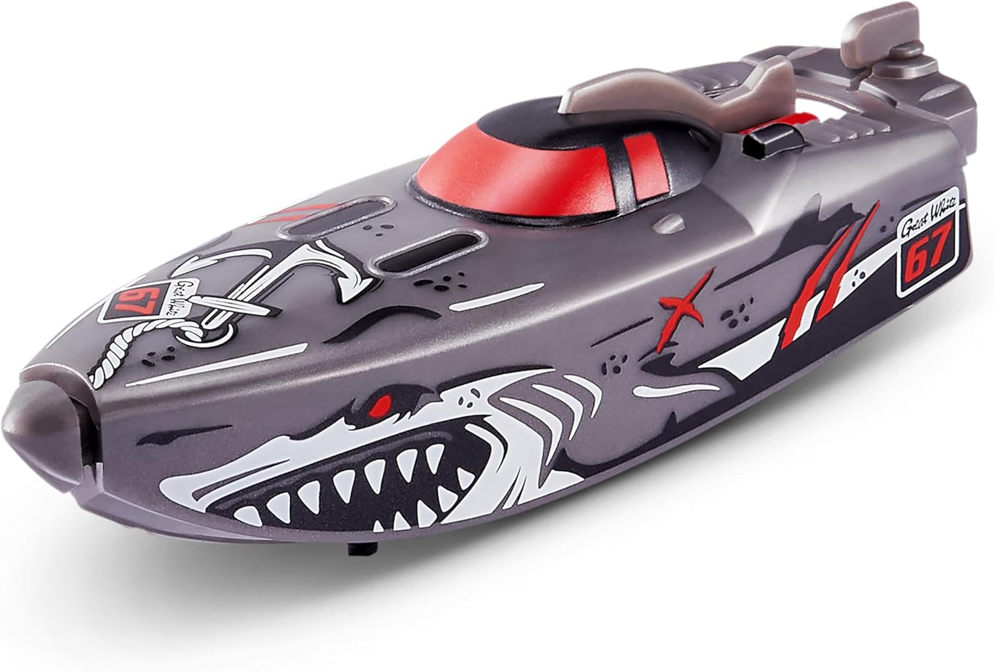 Hot Robo Alive Robo Boats, White Shark & Dino Shark, 2 Pack, by ZURU, Water Activated Boat Toy, (Amazon Exclusive)