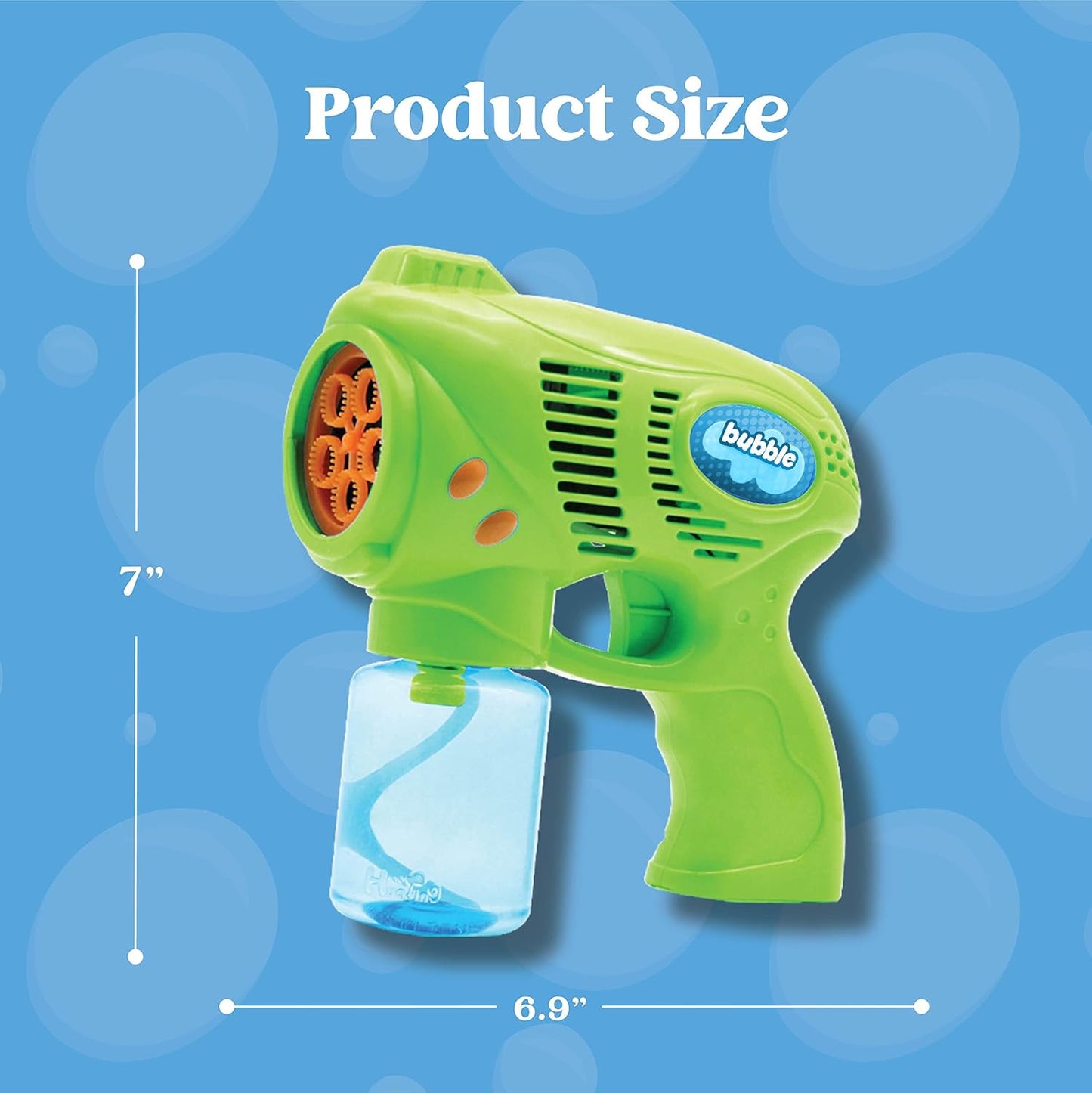 HotJOYIN 2 Kids Bubble Gun with 2 Bottles Refill Solution, Bubble Machine Gun for Toddlers Kids 4-8, Party Favors, Summer Toy, Outdoors, Easter, Birthday Gift