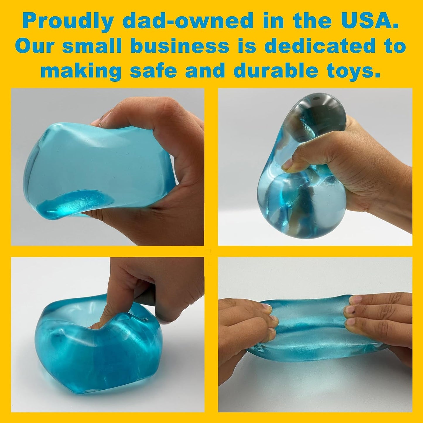 HotOriginal Big Block Premium Stress Cube, Squishy Fidget Toy, Kids & Adults | Non-toxic ASTM certified, US family-owned, easy replacement, jumbo sensory squeeze cube for stress relief & focus