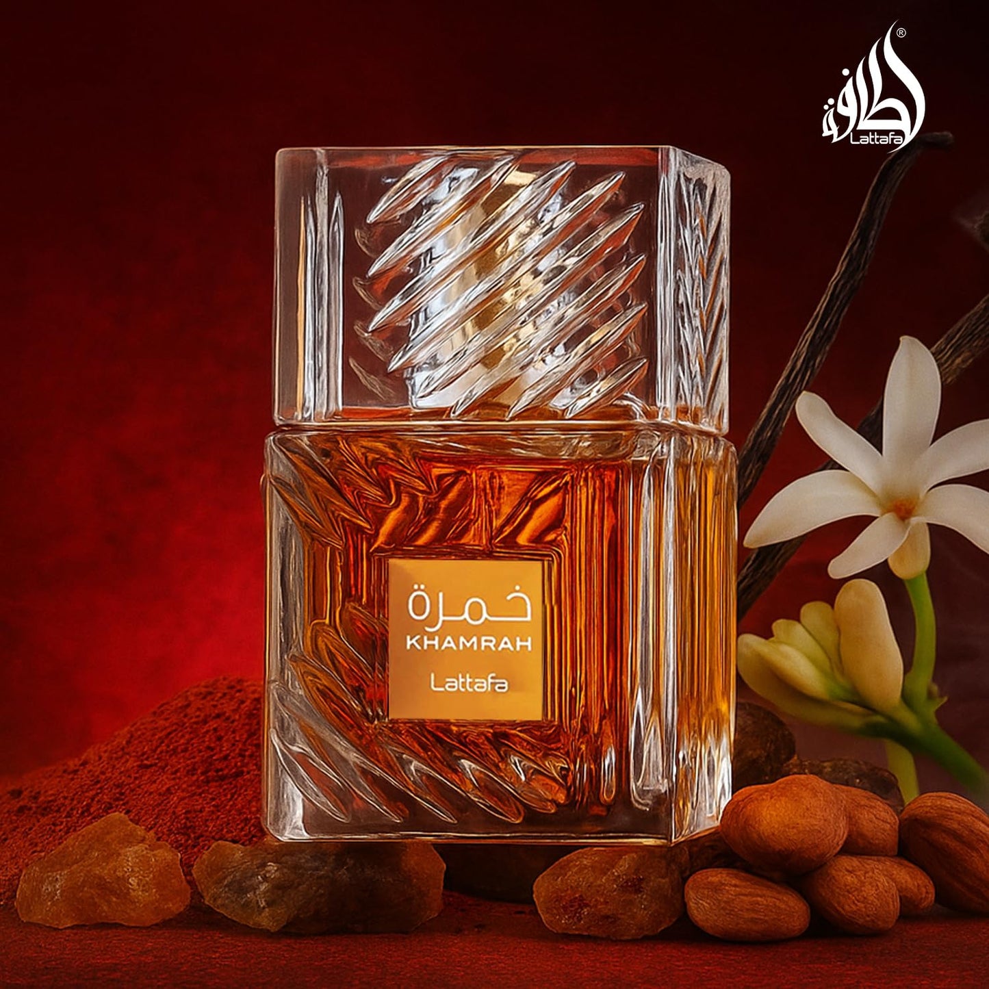 HotLattafa Khamrah - Vanilla, Warm Spicy, Amber, Cinnamon - Eau de Parfum Long-Lasting Fragrance for Unisex, 3.40 Ounce / 100 ml | Unisex, Long-Lasting Fragrance, 3.40 Ounce / 100 Unisex, Long-Lasting Fragrance, 3.40 Ounce / 100 ml