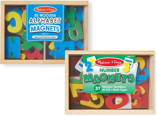 Hot Melissa & Doug Deluxe Magnetic Letters and Numbers Set – 89 Wooden Alphabet Magnets & Numbers, Educational Learning Toys for Preschool Kids Ages 3+
