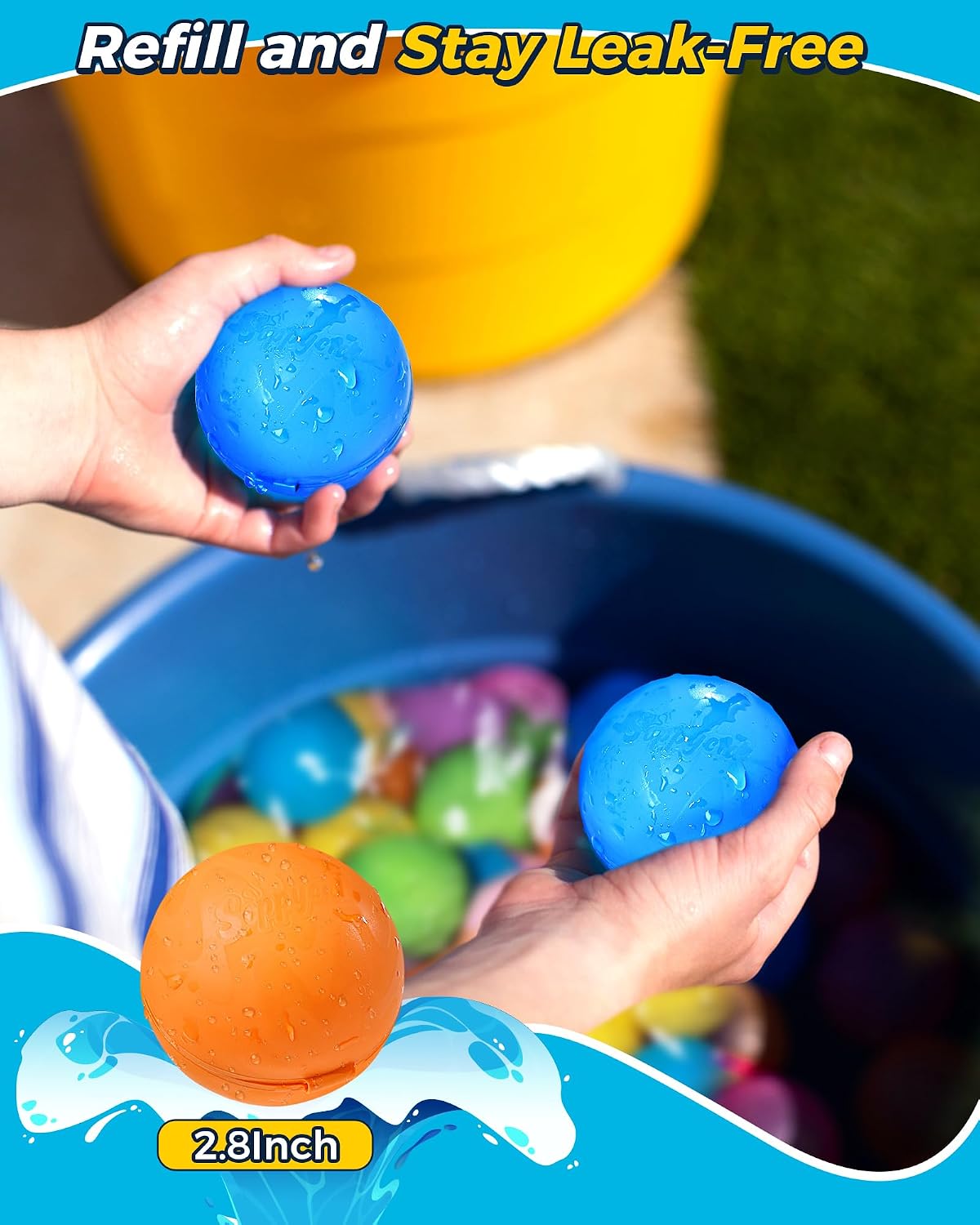 Hot Tlitlimom 16Pcs Reusable Water Bomb Balloons, Pool Beach Toys for Kids ages 3-12, Summer Toy Water Toy for and Girls, Outdoor Activities Water Games Toys Self Sealing Water Splash Ball for Fun