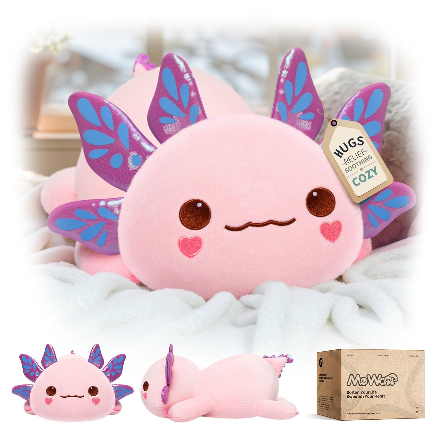 Hot Mewaii Cute Black Cat Plush Pillow, Kawaii Plushies Black Cat Stuffed Animals, Squishy Plushies, Cuddle Plush Pillow for Kids & Girls (13 Inch)