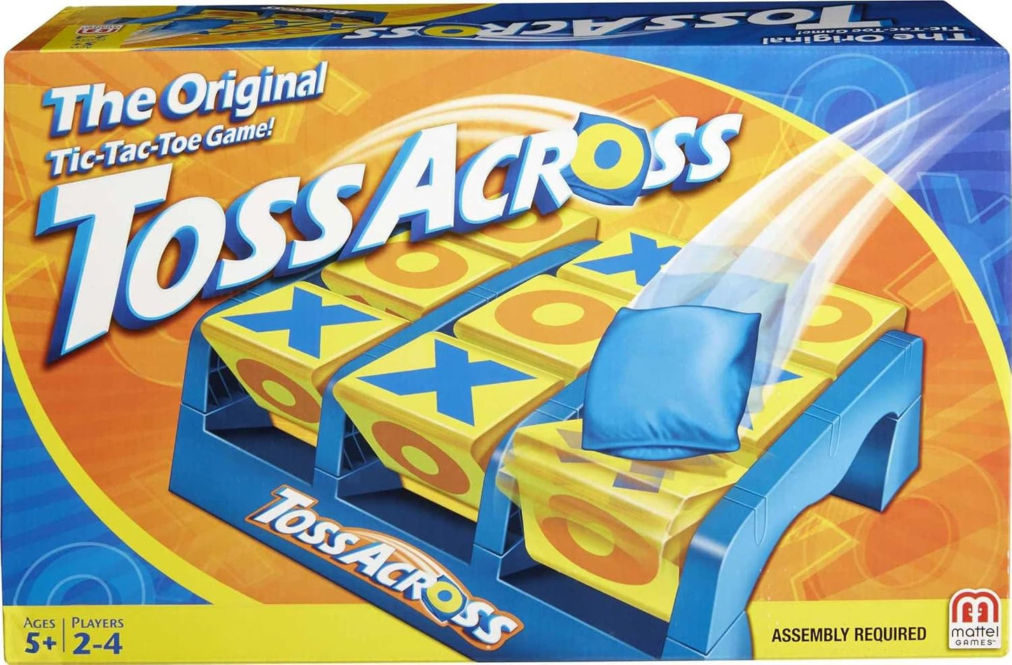 HotMattel Games Toss Across Indoor Outdoor Game for Ages 5+, 2-4 Players | Get 3-in-a-Row Bean Bag Throwing Tic-Tac-Toe Game, Active Play for Family Nights & Camping