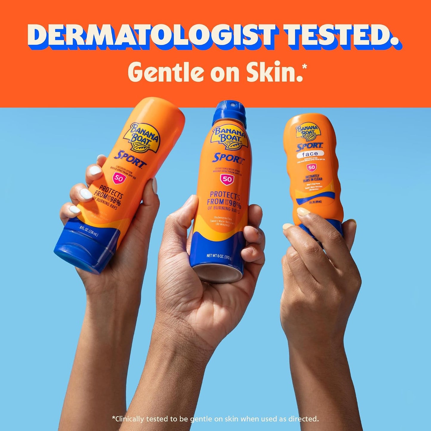 HotBanana Boat Sport Ultra SPF 50 Sunscreen Spray | Banana Boat Sunscreen Spray SPF 50, Water Resistant, Oxybenzone Free, Sunblock, 6oz each Twin Pack