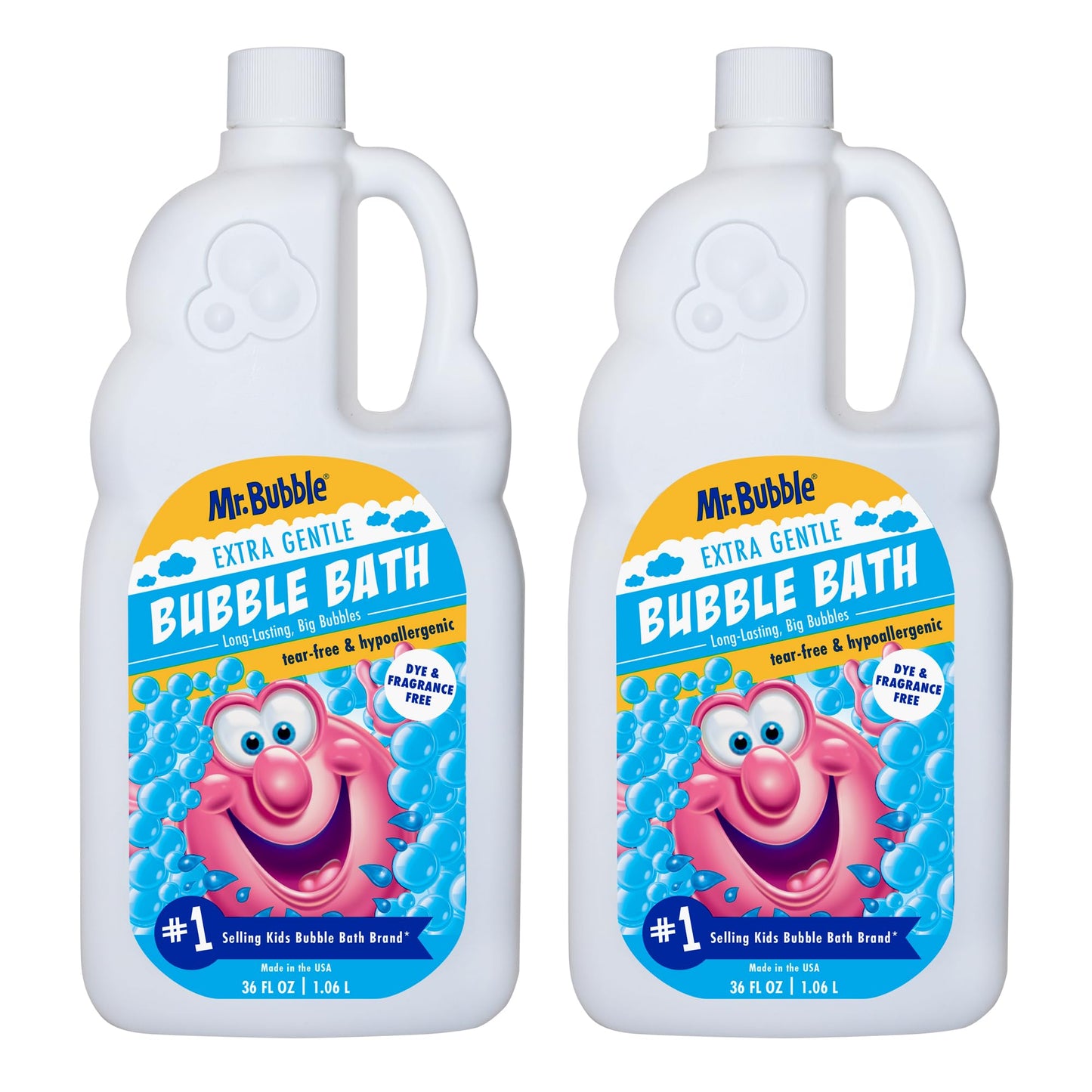 HotMr. Bubble Extra Gentle Bubble Bath - Hypoallergenic, Tear Free Bubble Bath Solution Perfect for Sensitive Skin (Pack of 2 Bottles, 16 fl oz Each)
