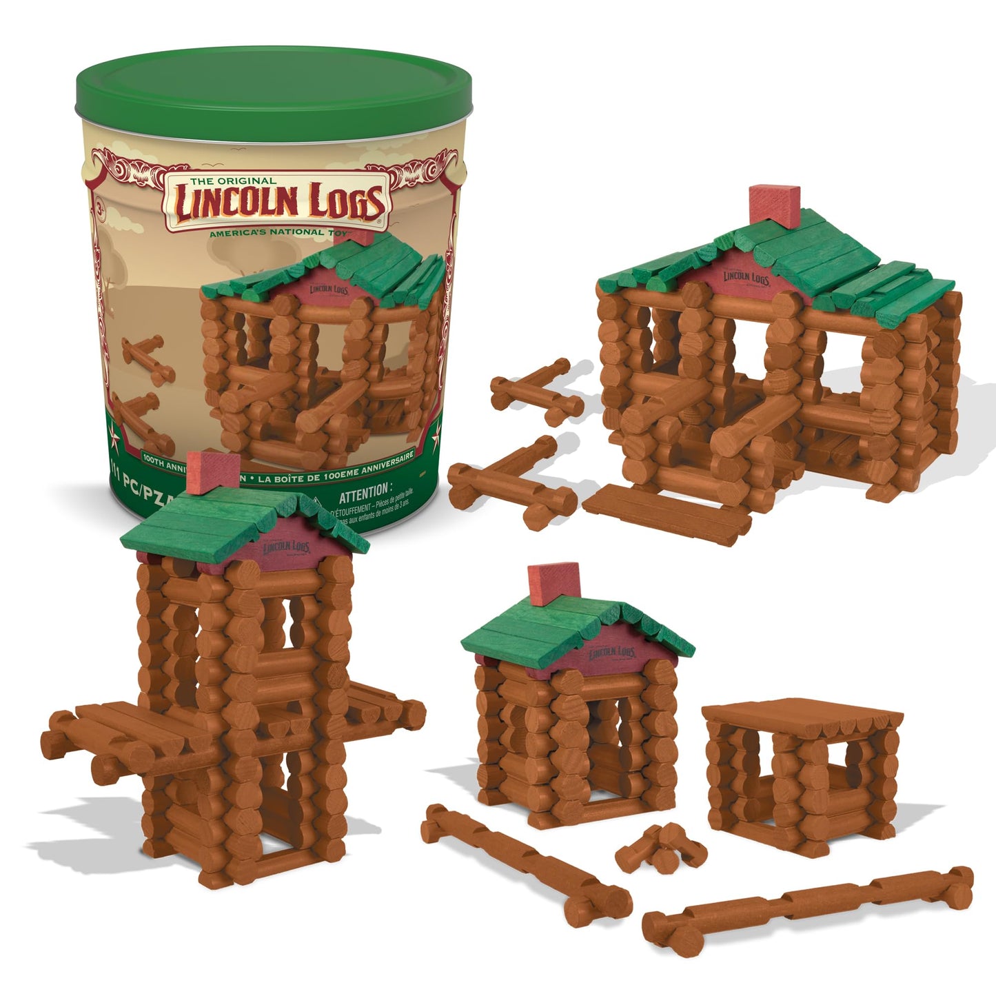 Hot Lincoln Logs 100th Anniversary Tin
