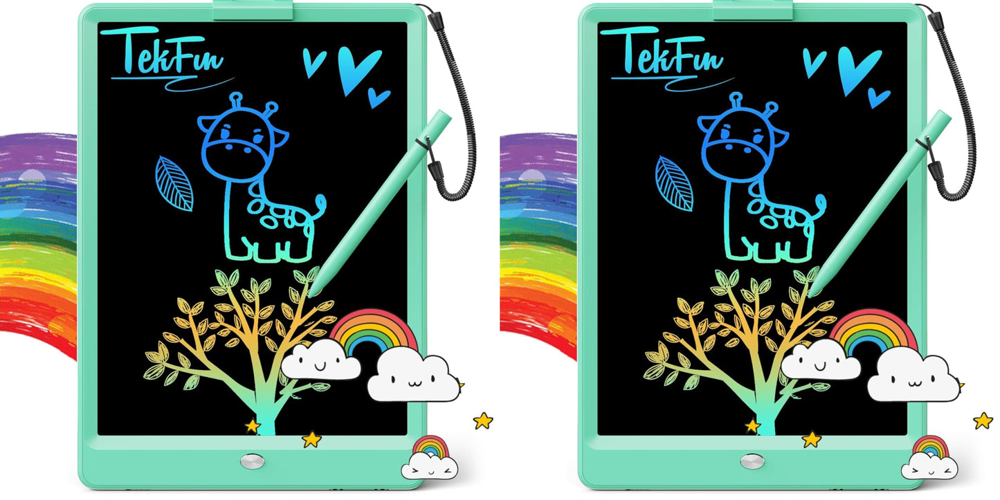 Hot TEKFUN LCD Writing Tablet for Kids, 10-inch Coloring Drawing Pad, Mess Free Doodle Board, Airplane Travel Toys for Boys and Toddlers, Road Trip Essentials, Gifts for 3 4 5 6 7 8 Year Old Girls (Pink)