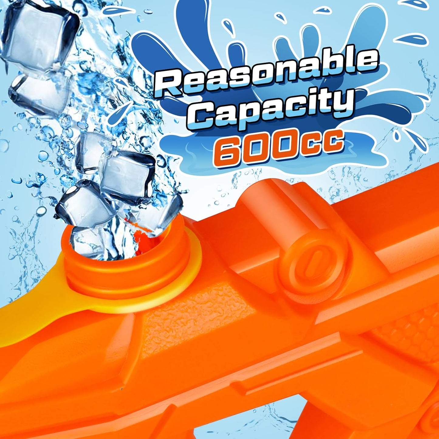Hot Quanquer 600cc Water Guns for Kids & Adults - 6 Pack Super Squirt Blasters Soaker with Long Range, High Capacity Pump Action, Summer Swimming Beach Outdoor Water Fighting Play Pool Toys for Boys Girls