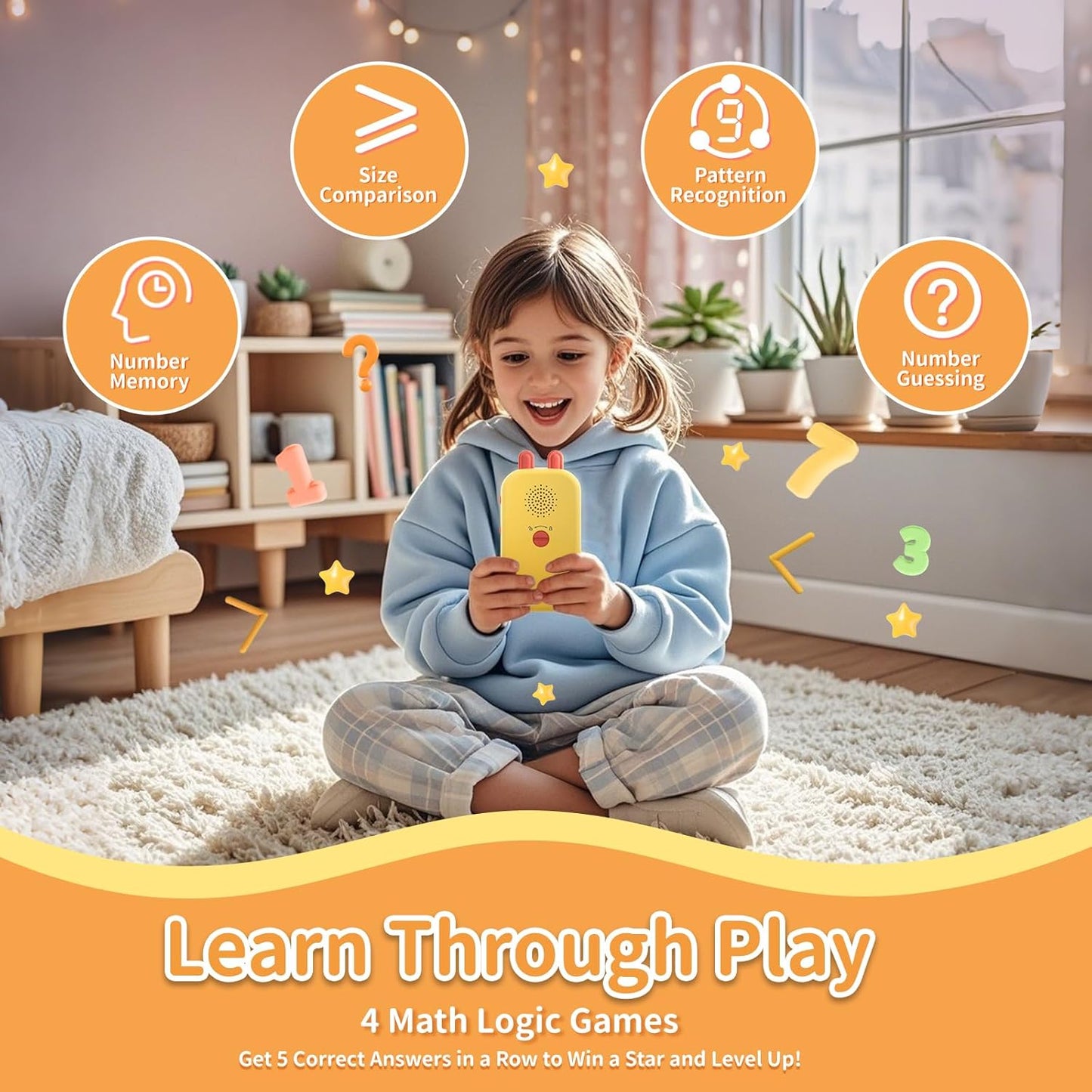 Hotalilo Math Games for Kids Ages 5-12, Portable Math Toys for Practicing Addition, Subtraction, Multiplication and Division, Fun Educational Toy with 5 Modes, 19 Math Games, and 50K Math Questions
