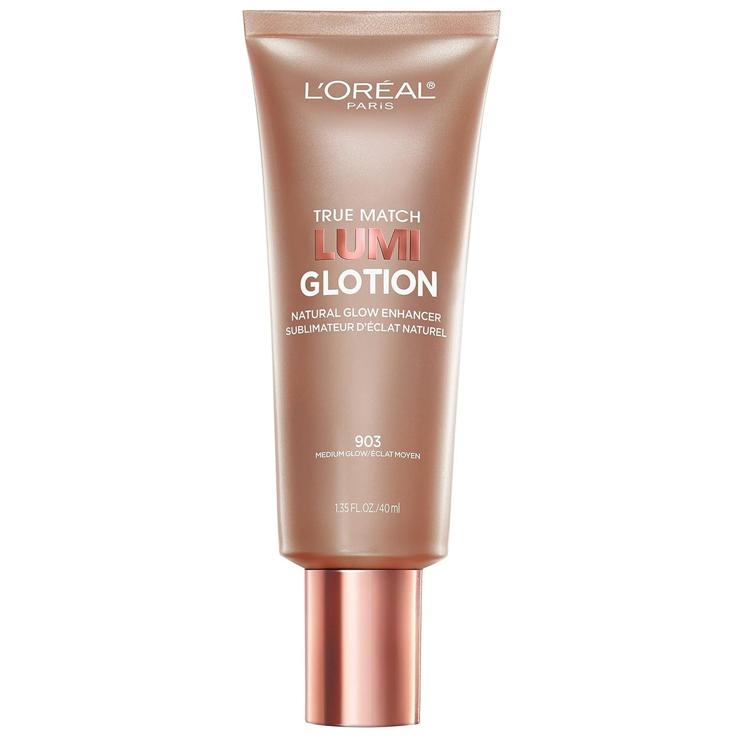 HotL'Oreal Paris Makeup True Match Lumi Glotion, Natural Glow Enhancer, Illuminator Highlighter, Bronzing Drops For a Sun-Kissed Glow, 903 Medium