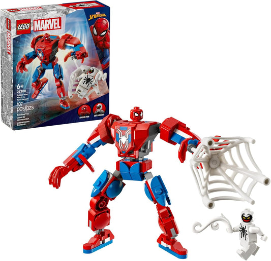 Hot LEGO Marvel Spider-Man Mech vs. Anti-Venom Building Toy Set - Spider-Man Toy for Kids, Boys and Girls, Ages 6+ - Buildable Action Figure - Superhero Gift for Birthday - 76308