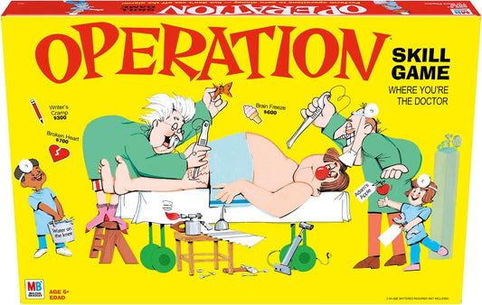 HotHasbro Gaming Operation Electronic Board Game, Family Games for Kids Ages 6+, Kids Board Games for 1+ Players, Funny Games for Kids, Easter Gifts for Boys and Girls (Amazon Exclusive)