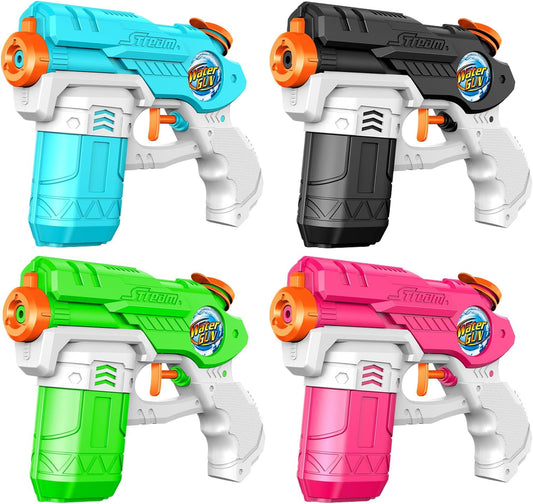 Hot Water Guns for Kids and Adults, 4 Pack Super Squirt Blaster 220cc High Capacity Soaker Long Range Outdoor Summer Beach Pool Backyard Water Toys