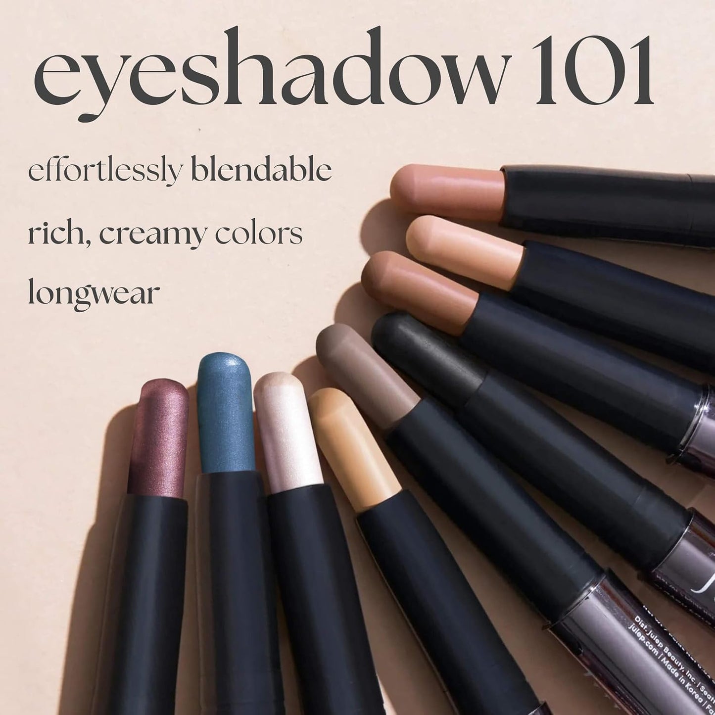 HotJulep Eyeshadow 101 Cream-to-Powder Waterproof Eyeshadow Stick – Champagne Shimmer – Long-Lasting, Buildable, Crease-Proof, Cruelty Free, Shimmer Finish with Built-In Smudger