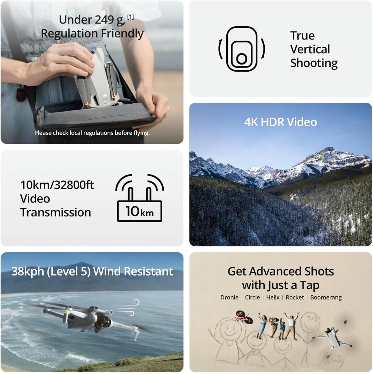 HotDJI Mini 3 Fly More Combo With DJI RC, 3 Batteries | Lightweight Camera Drone With 4K HDR Video, 114-Min Flight Time, Vertical Shooting, 32800ft (10km) Video Transmission