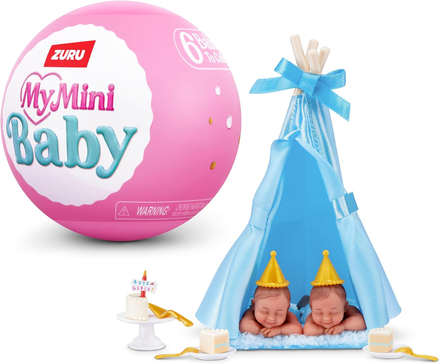 HotMy Mini Birthday Series 1 by ZURU – Collectible Mystery Capsule Baby Doll with Birthday Party Theme, Accessories & Playset, UNbox Celebration Surprises for Girls & Collectors.