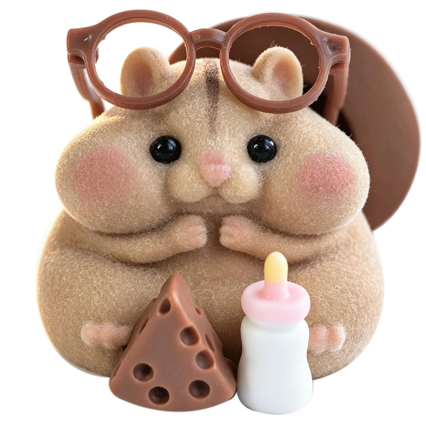 HotHandmade Taba Squishy Hamster Toy, Cute Squishy Hamster Fidget Toy, Realistic Hamster Toy, Soft Silicone Mochi Furry Toy, Stress Relief Gift for Adults & Kids, Sensory Anxiety Plushie (Pink)