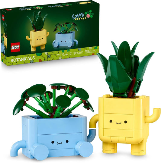 HotLEGO Botanicals Happy Plants Building Toy for Kids, Girls, and Boys 9+ - Playroom Decor for Desk or Shelf - Birthday Gift Idea for Young Gardeners - Artificial Indoor Plant for Play & Display - 10349