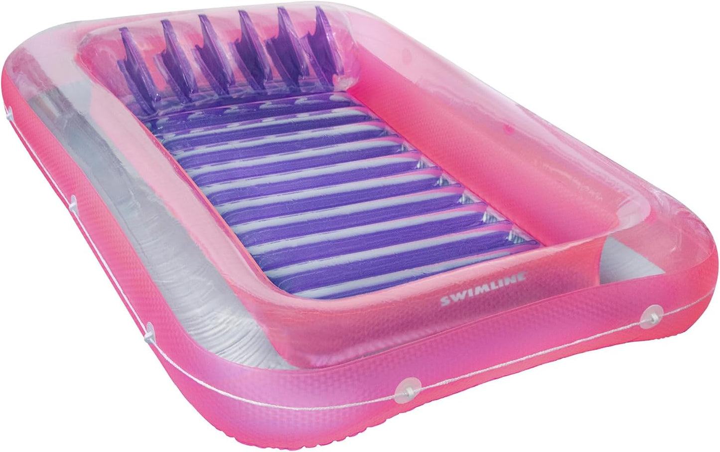 HotSWIMLINE Original Suntan Tub Series Classic Inflatable Tanning Float Floating Lounge | Personal Tan Pool Hybrid Lounger | Adjustable Pillow | Fill with Water | Reflective Tanning Design